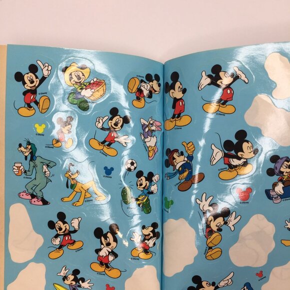 Vtg Set 2 Disney Mickey Mouse Coloring Book Stickers Landoll's Activity Pad Used - Picture 6 of 15
